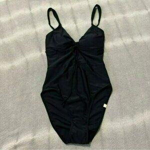 NEW Summersalt Cinched One Piece Swim Bathing Suit Black Size 2 NWOT